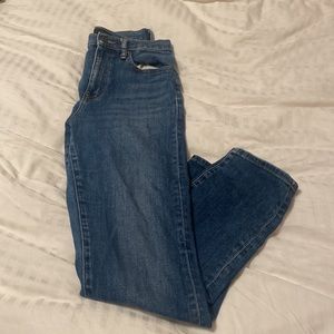 Straight legged jeans